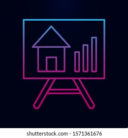 Growth of real estate prices vector nolan icon. Simple thin line, outline vector of real estate icons for ui and ux, website or mobile application