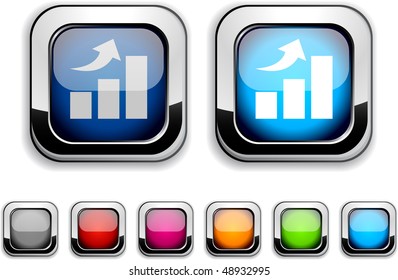 growth realistic icons. Empty buttons included.