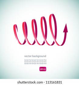 Growth red charts
