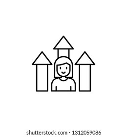 growth, report, bar chat icon. Element of Human resources for mobile concept and web apps illustration. Thin line icon for website design and development, app development