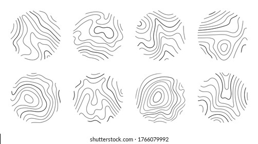Growth rings of a tree. Wood stump line design. Vector illustration - Shutterstock ID 1766079992