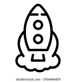 Raketensymbol. Umriss-Wachstumskraftstoff-Vektorsymbol für Webdesign einzeln auf weißem Hintergrund