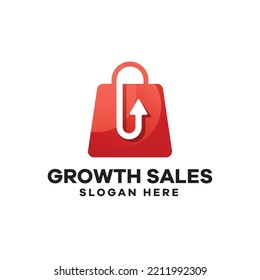 Growth Sales Gradient Logo Design