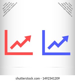 growth scale icon vector eps 10 , Lorem ipsum flat design