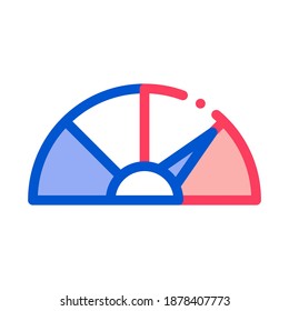 Vector de iconos de escala de crecimiento. Signo de escala de crecimiento de esquema. Ilustración de símbolo de contorno aislado