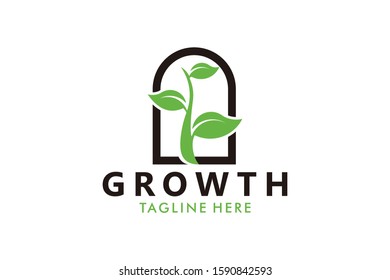 growth seed logo icon vector isolated