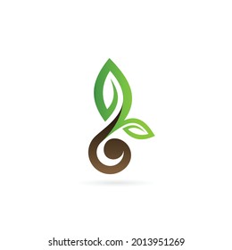 growth seeds vector logo design