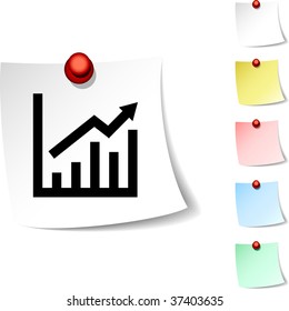 growth sheet icon. Vector illustration.