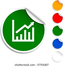 growth sheet icon. Vector illustration.