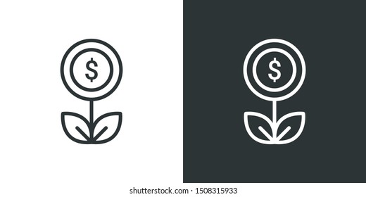 Growth Sign Symbol Icon Vector