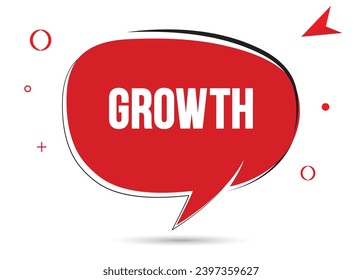 Growth speech bubble text. Hi There on bright color for Sticker, Banner and Poster. vector illustration.