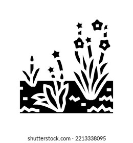 growth spring glyph icon vector. growth spring sign. isolated symbol illustration
