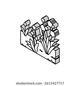 growth spring isometric icon vector. growth spring sign. isolated symbol illustration