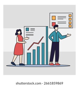 Crecimiento y puesta en marcha, Conjunto de personas, Ilustraciones vectoriales, Vector de proyectos de negocios, Vector aislado, Diseño plano de dibujos animados, Desarrollo, Inicio, Crecimiento, éxito, Crecimiento de negocios, 