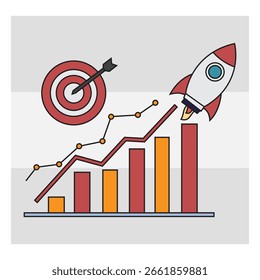 Crecimiento y puesta en marcha, Conjunto de personas, Ilustraciones vectoriales, Vector de proyectos de negocios, Vector aislado, Diseño plano de dibujos animados, Desarrollo, Inicio, Crecimiento, éxito, Crecimiento de negocios, 