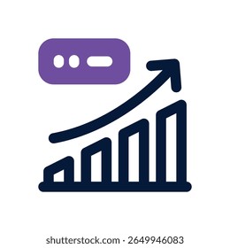 growth statistic duotone icon. Sleek and modern vector icon for websites, mobile apps, marketing materials, and corporate design. Fully scalable and ready to use.