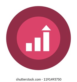 growth statistic vector icon