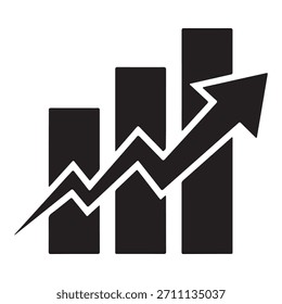 Growth Statistics Chart Showing Positive Market Performance Increase