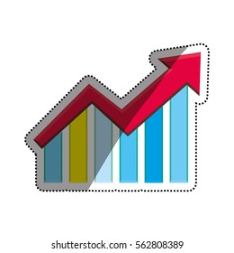 Growth up statistics icon vector illustration graphic design