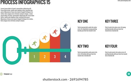 Growth Steps Infographic: Visualize progress, key achievements, or a sequence of steps towards a goal in business and educational presentations