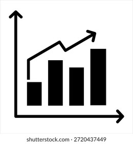 Ilustración vectorial de icono de glifo de stock de crecimiento