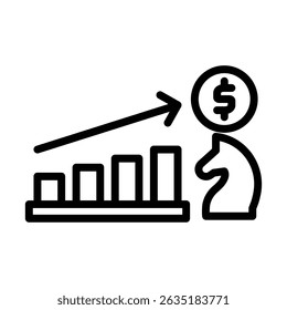Growth Strategy line icon , vector, pixel perfect, illustrator file 