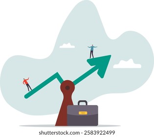 Growth strategy, solving problem to success in work,business concept.flat character.