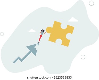 Estrategia de crecimiento, solución de problemas al éxito en el trabajo, solución o creciente carácter de la vida .