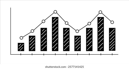 Growth success arrow icon. Growing graph icon set. Growth chart icon. Growing bar graph. Vector illustration. Graph, chart. Infographic elements.