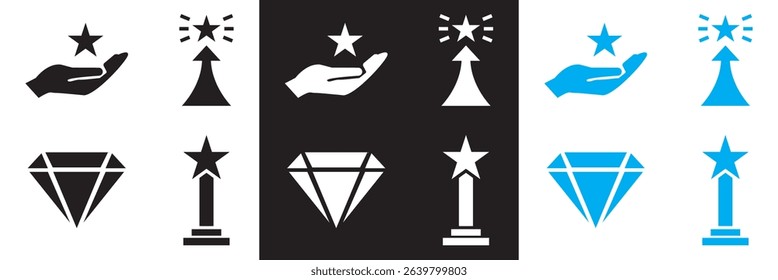 Growth and success icons .  Business, management, innovation icon.  Vector for websites, mobile interfaces, presentations, banner, visual branding etc. EPS 10