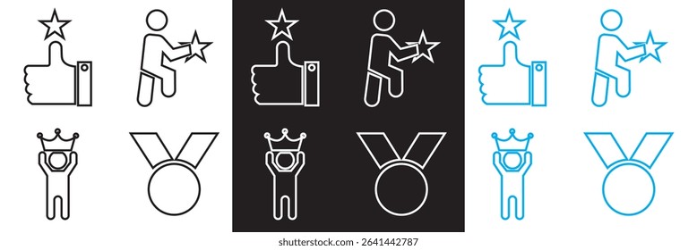 Growth and success icons .  Business, management, innovation icon.  Vector for websites, mobile interfaces, presentations, banner, visual branding etc. EPS 10