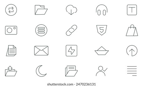Growth and success line icons collection. Business, grow, achievement, aim, motivation outline icon pack. Thin outline icons vector