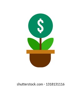 growth symbol in flat style