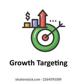 Growth targeting vector icon which can easily modify or edit

