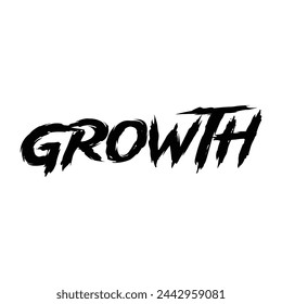 growth text on white background.