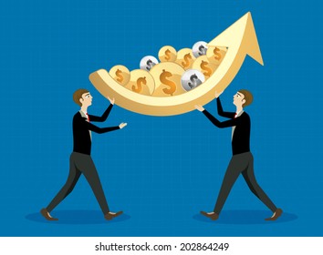 Growth together,teamwork business background