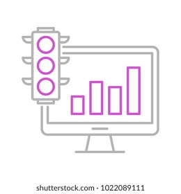 Growth traffic vector icon