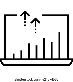Growth Traffic Vector Icon