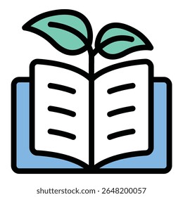 Ícone de treinamento de crescimento ilustração de estilo de linha plana representando o desenvolvimento pessoal e profissional, adequado para projetos de treinamento, educação e progressão na carreira