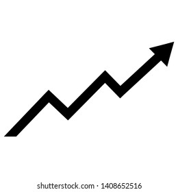 Growth Trend Chart icon vecto set. Profit graph illustration sign collection. up arrow symbol or logo.