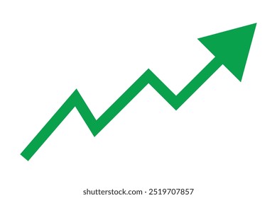 Growth Trend Chart icon vecto set. Profit graph illustration sign collection. up arrow symbol or logo.