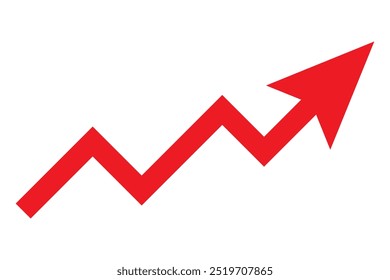 Growth Trend Chart icon vecto set. Profit graph illustration sign collection. up arrow symbol or logo.