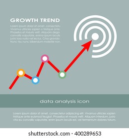 Growth trend vector diagram