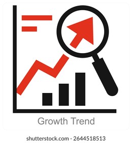 Growth Trend vector icon concept design