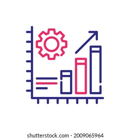 Growth vector 2 colors style icon. EPS 10 File web analytics symbol