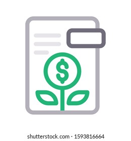 growth vector color line icon 