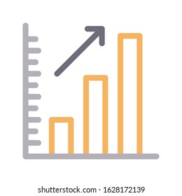growth vector color line icon 
