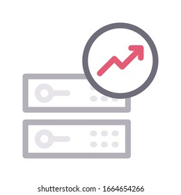 growth vector color line icon 