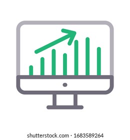 growth vector color line icon 