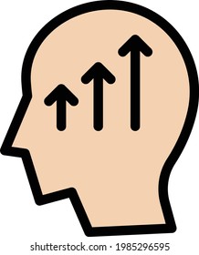 growth vector color line icon